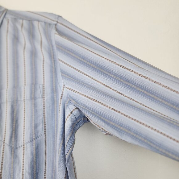 Vintage Lucky Brand Mens L Dungarees America Western Casual Collard Button Up - Picture 4 of 13